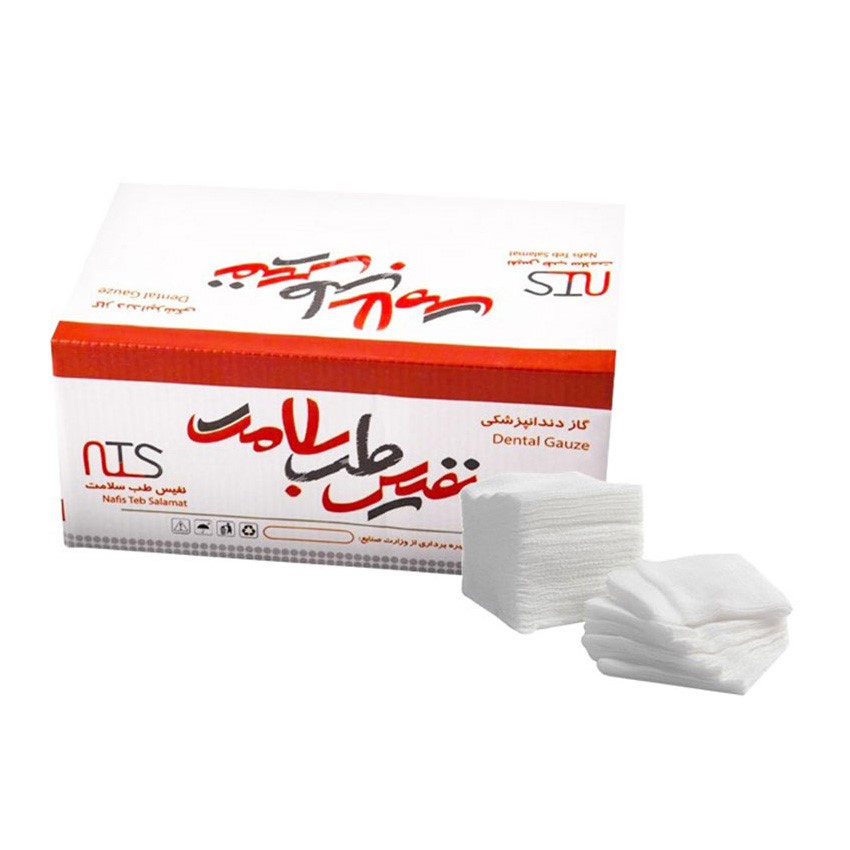 گاز پنبه‌ای غیراستریل ۵*۵ نفیس طب بسته ۱۰۰ عددی – پنبه سفید ساده، وکیوم، مخصوص پانسمان غیرجراحی – panamal.ir