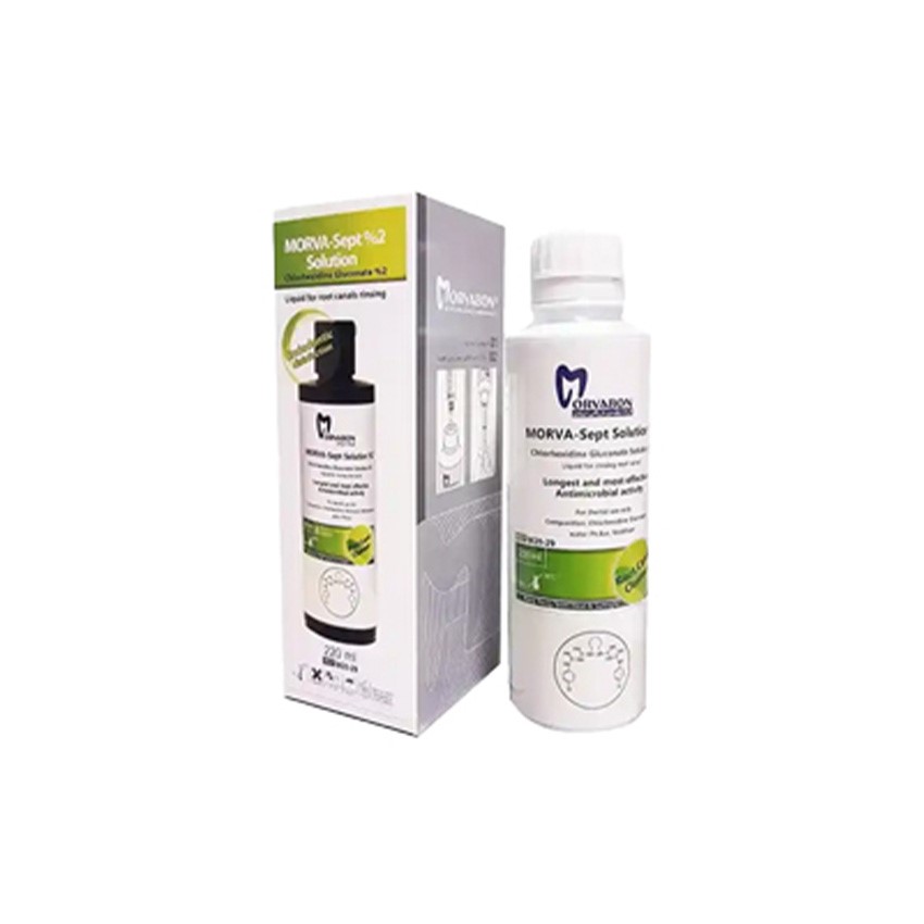 محلول کلرهگزیدین ۲٪ مروابن | Marvabon 2% Chlorhexidine Solution | بطری ضدعفونی‌کننده تخصصی شستشوی کانال دندانپزشکی ایرانی