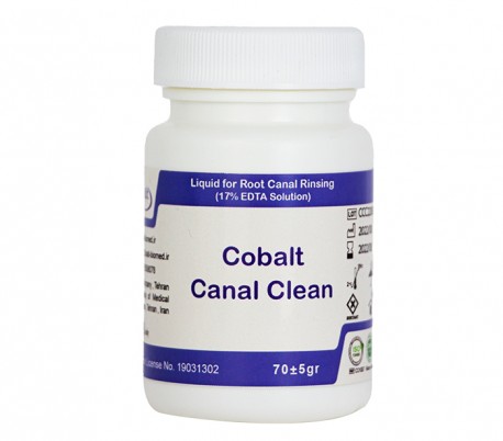 محلول EDTA 17 درصد کبالت | بطری یا ویال مخصوص اندو با لیبل cobalt و درج 17% | پاک‌کننده اسمایر لایر و آماده‌سازی کانال | panamal.ir